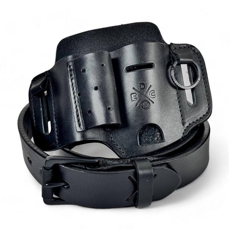 1791 EVERYDAY CARRY 1.5 in. Work Belt Size 36 Black with Heavy-Duty Easy-Slide Large Flex EDC Tool Organizer - KITHDESLFBLK36