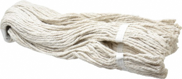 PRO-SOURCE Wet Mop Cut: Clamp Jaw, Small, White Mop, Cotton - 09316647