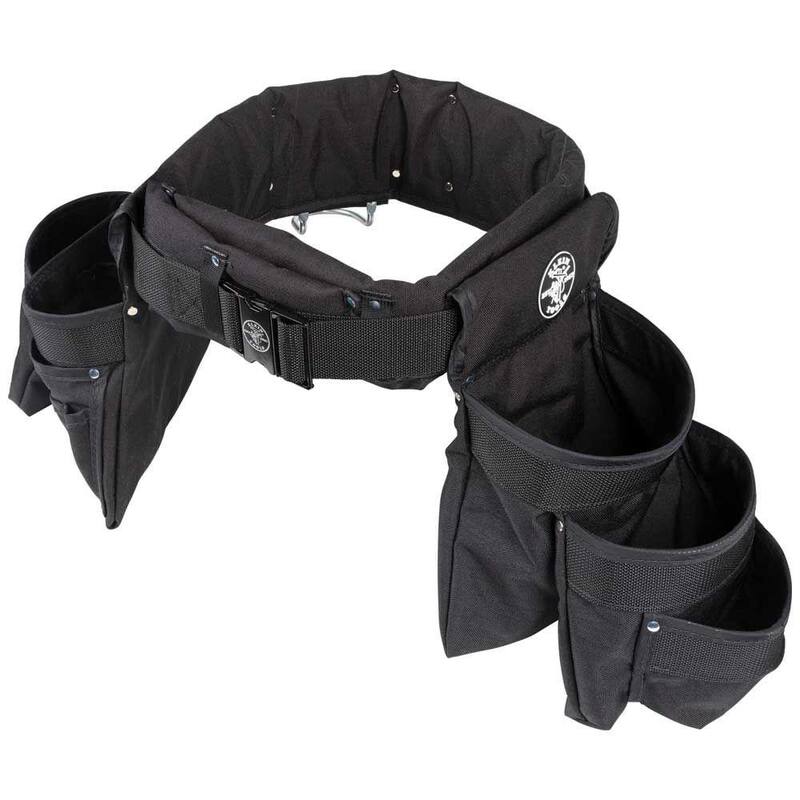 Klein Tools Electrician's Padded Tool Belt/Pouch Combo, 11-Pocket, 4-Piece, XL - 5709XL