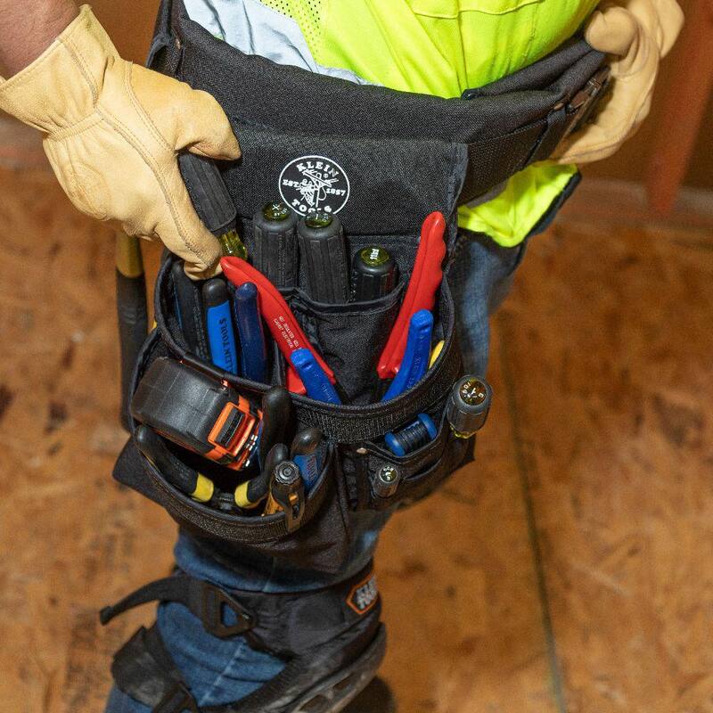 Klein Tools Electrician's Padded Tool Belt/Pouch Combo, 11-Pocket, 4-Piece, XL - 5709XL