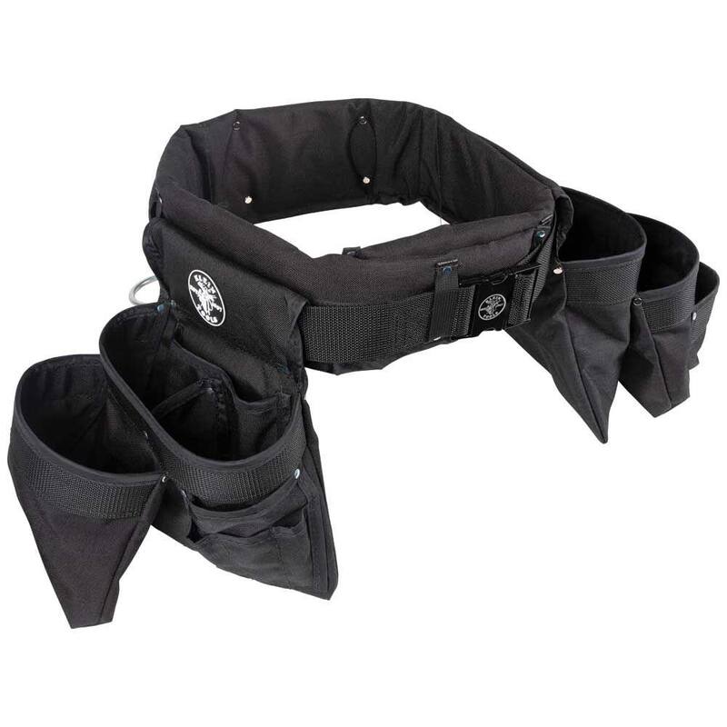 Klein Tools Electrician's Padded Tool Belt/Pouch Combo, 11-Pocket, 4-Piece, XL - 5709XL