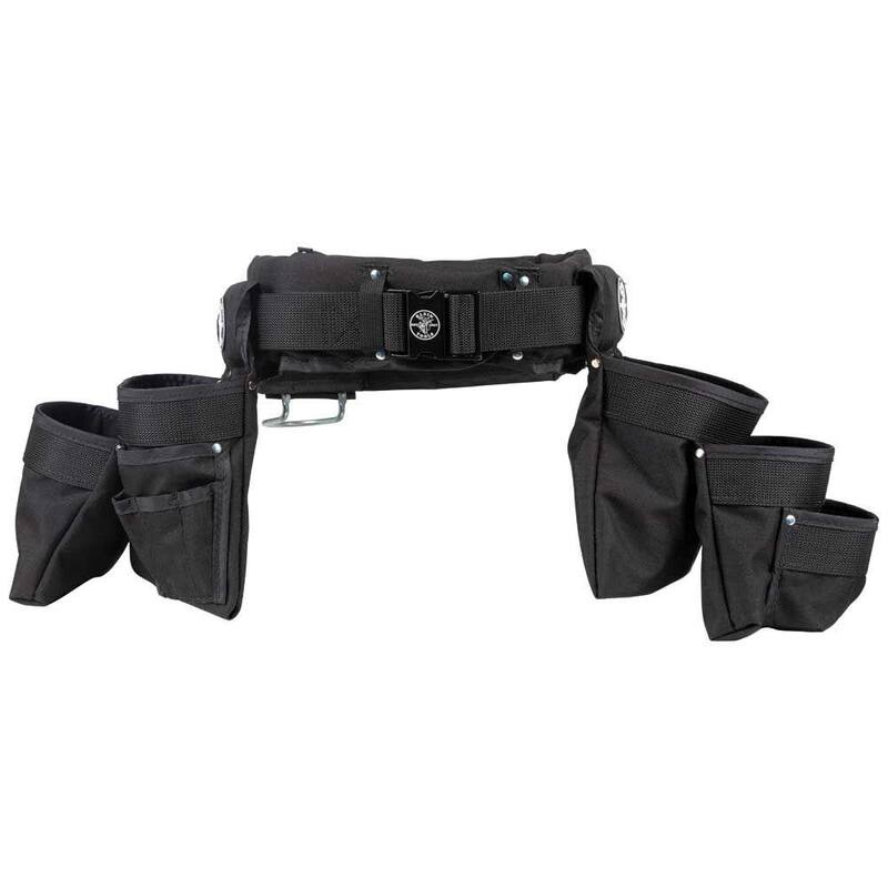 Klein Tools Electrician's Padded Tool Belt/Pouch Combo, 11-Pocket, 4-Piece, XL - 5709XL