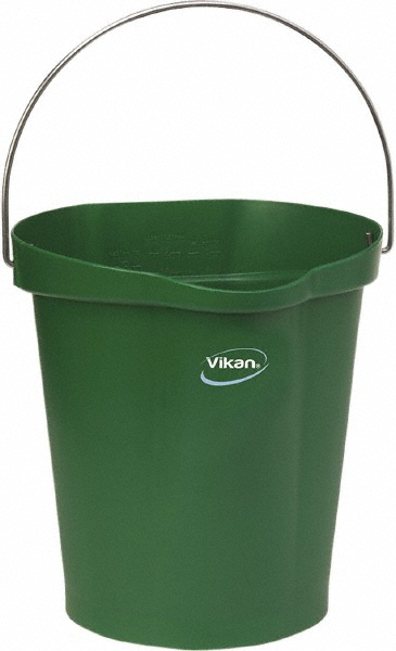 Vikan Hygiene Bucket, 3.17 Gallon(s), Green - 56862