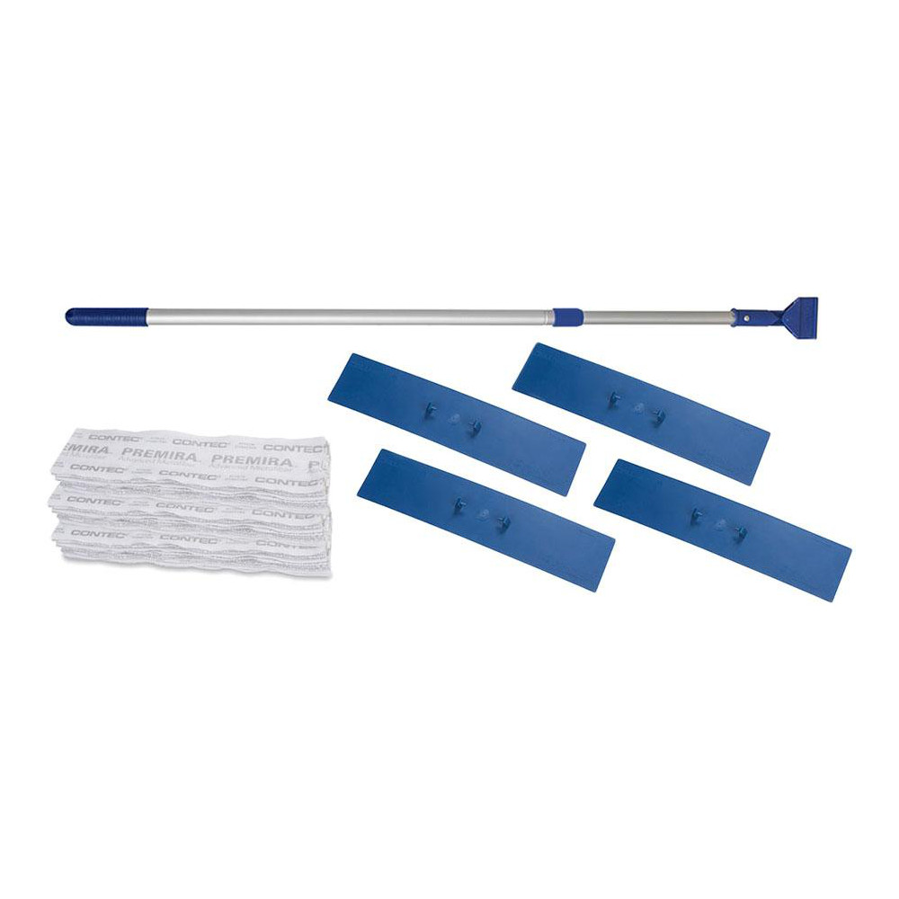 Rubbermaid Contains 1- Flat Mop Kit( MSC# 13153127), 2-Adaptable Flat Mop Pads (MSC# 13153093), 1- Wringer Insert (MSC# 16746794), 1-Quick-Connect Handle (MSC# 57218026) - 2132426