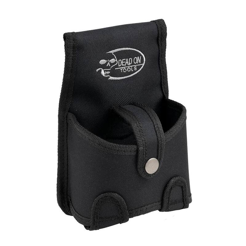 DEAD ON TOOLS Tape Measure Pouch Holder in Black with Dual Fastening System and Locking Strap with Snap - DO-TH