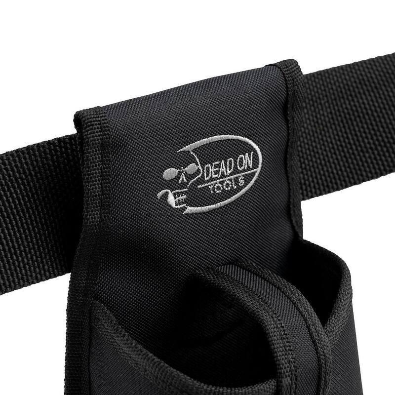 DEAD ON TOOLS Tape Measure Pouch Holder in Black with Dual Fastening System and Locking Strap with Snap - DO-TH
