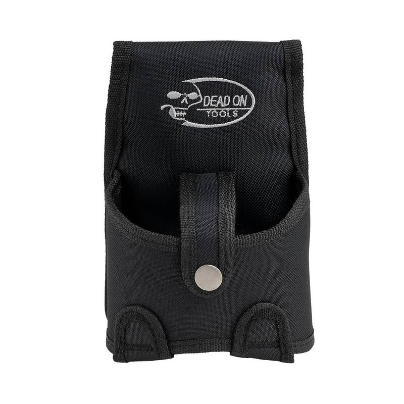DEAD ON TOOLS Tape Measure Pouch Holder in Black with Dual Fastening System and Locking Strap with Snap - DO-TH