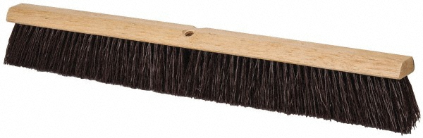 Weiler Push Broom: 24" Wide, Garage Broom, Polypropylene Bristles - 42026