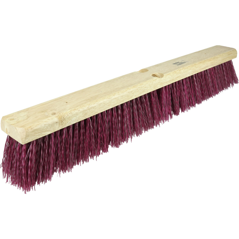 Weiler Push Broom: 24" Wide, Garage Broom, Polypropylene Bristles - 42026