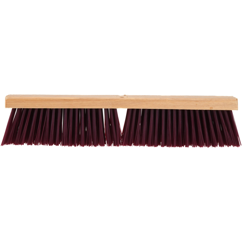 PRO-SOURCE Push Broom: 14" Wide, Horsehair Bristle - SWP14-HOR
