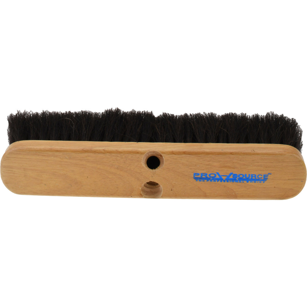 PRO-SOURCE Push Broom: 14" Wide, Horsehair Bristle - SWP14-HOR