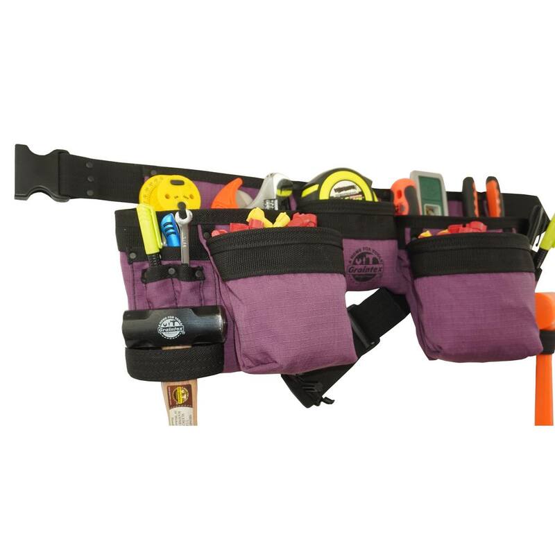 Graintex Purple Canvas 11-Pocket Finisher Tool Apron - CD2158