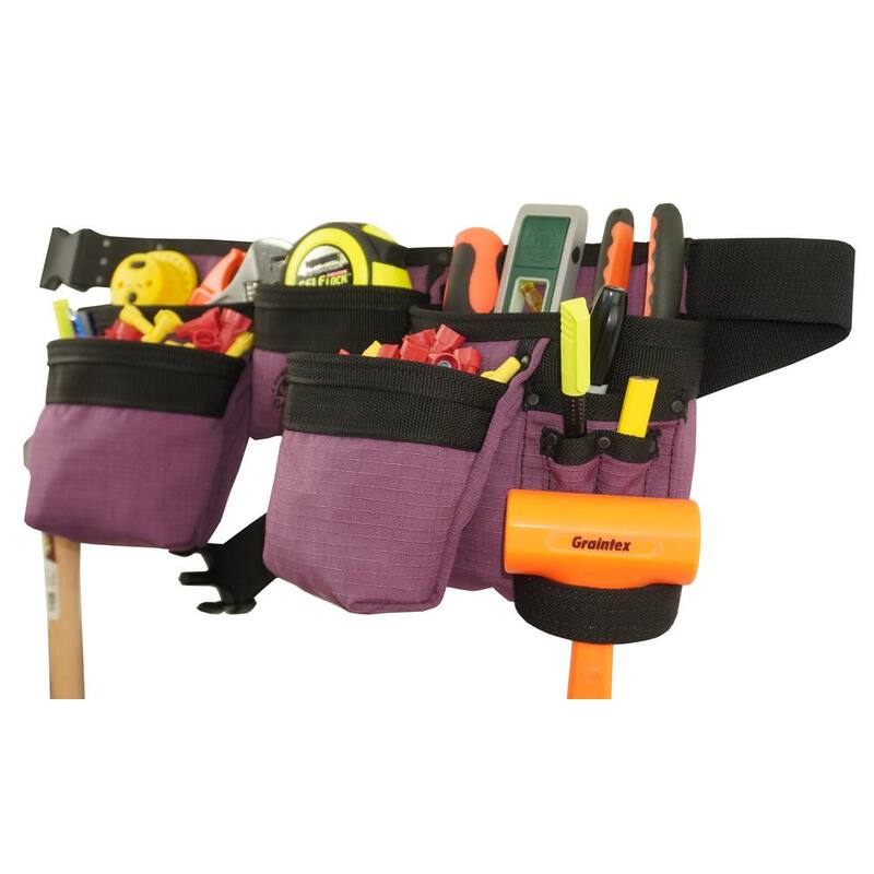Graintex Purple Canvas 11-Pocket Finisher Tool Apron - CD2158