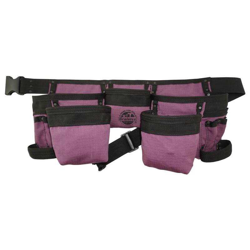 Graintex Purple Canvas 11-Pocket Finisher Tool Apron - CD2158