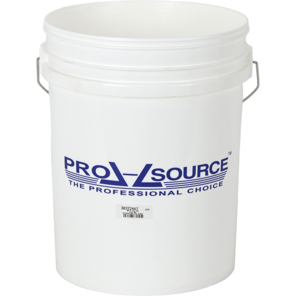 PRO-SOURCE 5 Gal, 14.5669" High,1.8 mm Bucket Thickness, Polypropylene Round White Single Pail - MW-PP-5 GAL