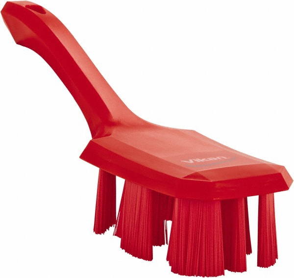 Vikan UST Hand Brush w/short handle, 10.2", Stiff, Pink - 41791