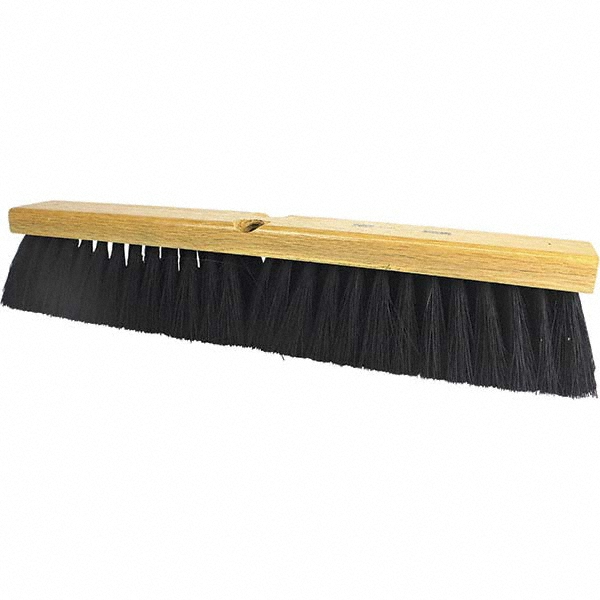 PRO-SOURCE Push Broom: 18" Wide, Tampico Bristle - GP18-TAM