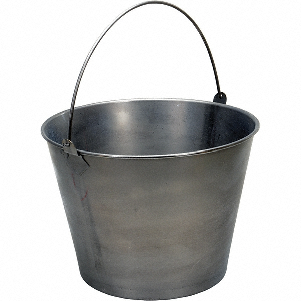 Vestil Buckets & Pails: 5 gal, Galvanized Steel, No Lid, Single Pail - BKT-GAL-500