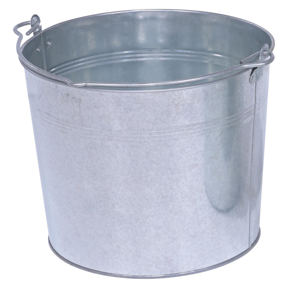 Vestil Buckets & Pails: 5 gal, Galvanized Steel, No Lid, Single Pail - BKT-GAL-500