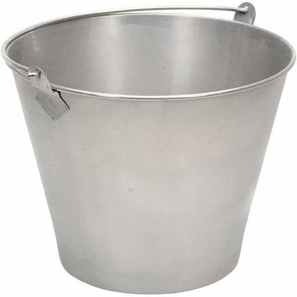 Vestil Buckets & Pails: 5 gal, Galvanized Steel, No Lid, Single Pail - BKT-GAL-500