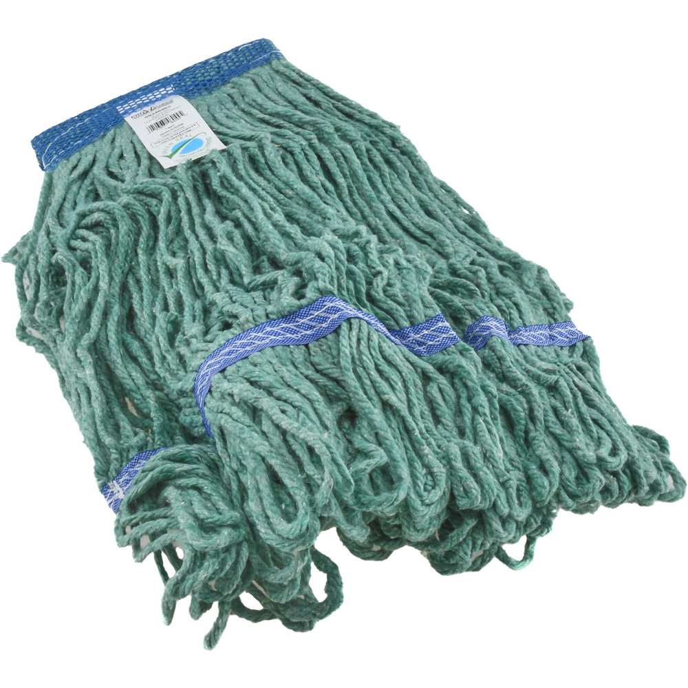 AbilityOne Wet Mop Loop: Clamp Jaw, Large, Green Mop, Blended Fiber - 7920014409193