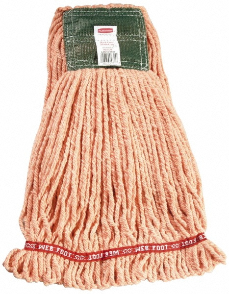Rubbermaid Wet Mop Loop: Medium, Orange Mop, Blended Fiber - FGA25206OR00