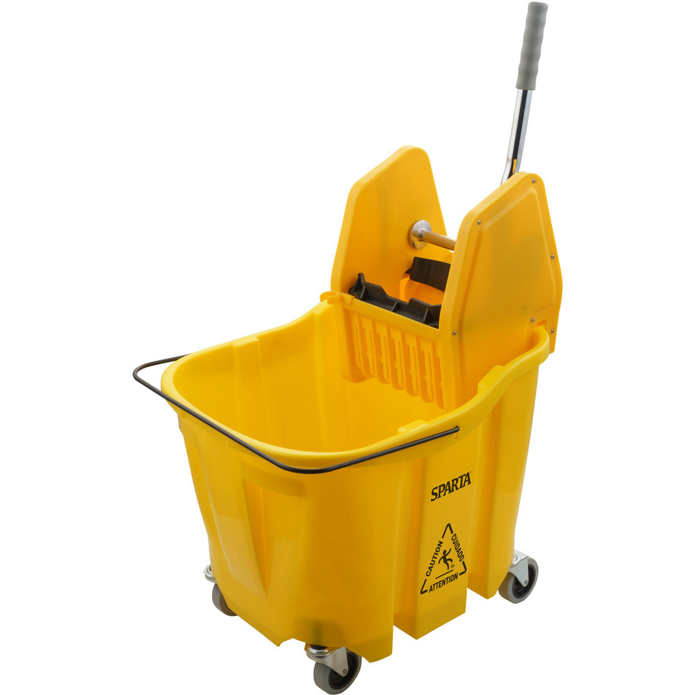 Carlisle Omnifit™ 35Qt Mop Bucket Combo: Down Press Wringer,  Yellow - 4690404