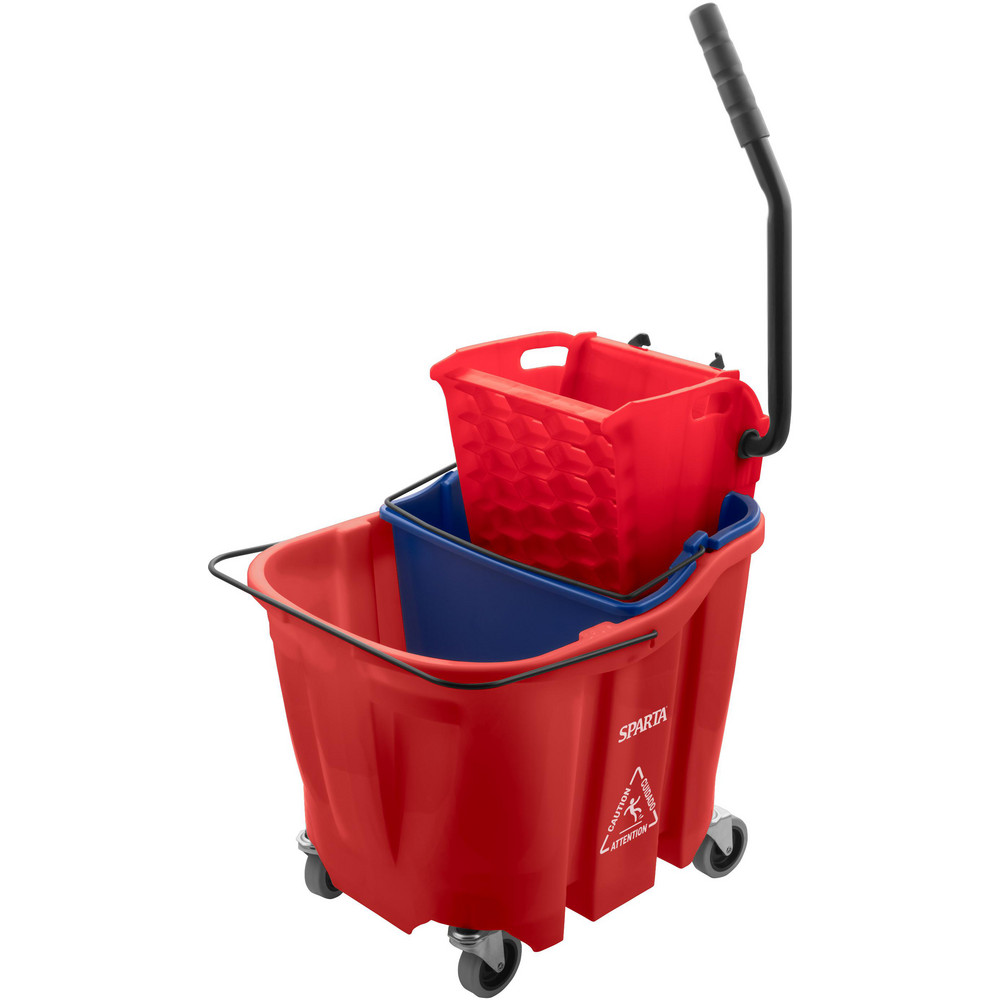 Carlisle Omnifit™ 35Qt Mop Bucket Combo: Down Press Wringer,  Yellow - 4690404