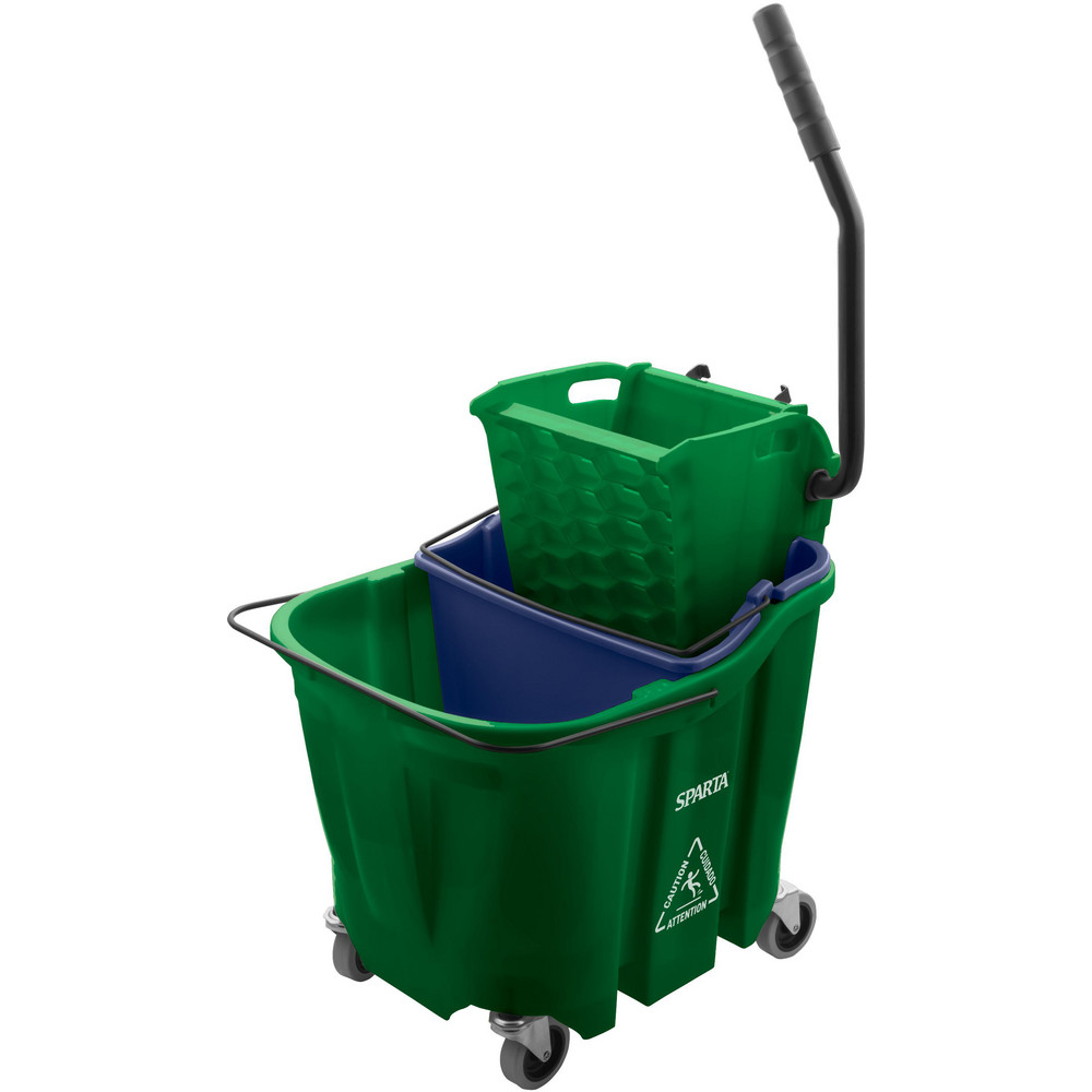 Carlisle Omnifit™ 35Qt Mop Bucket Combo: Down Press Wringer,  Yellow - 4690404