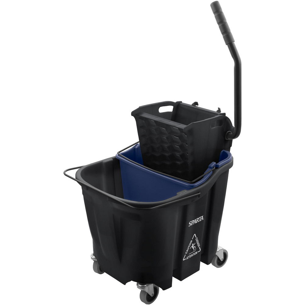 Carlisle Omnifit™ 35Qt Mop Bucket Combo: Down Press Wringer,  Yellow - 4690404