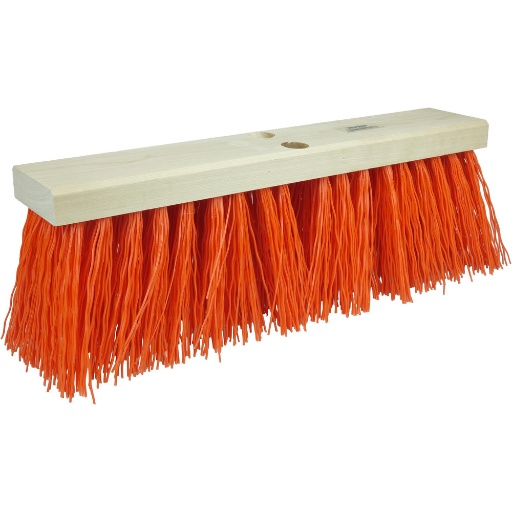 Weiler Push Broom: 16" Wide, Street Broom, Polypropylene Bristles - 70212