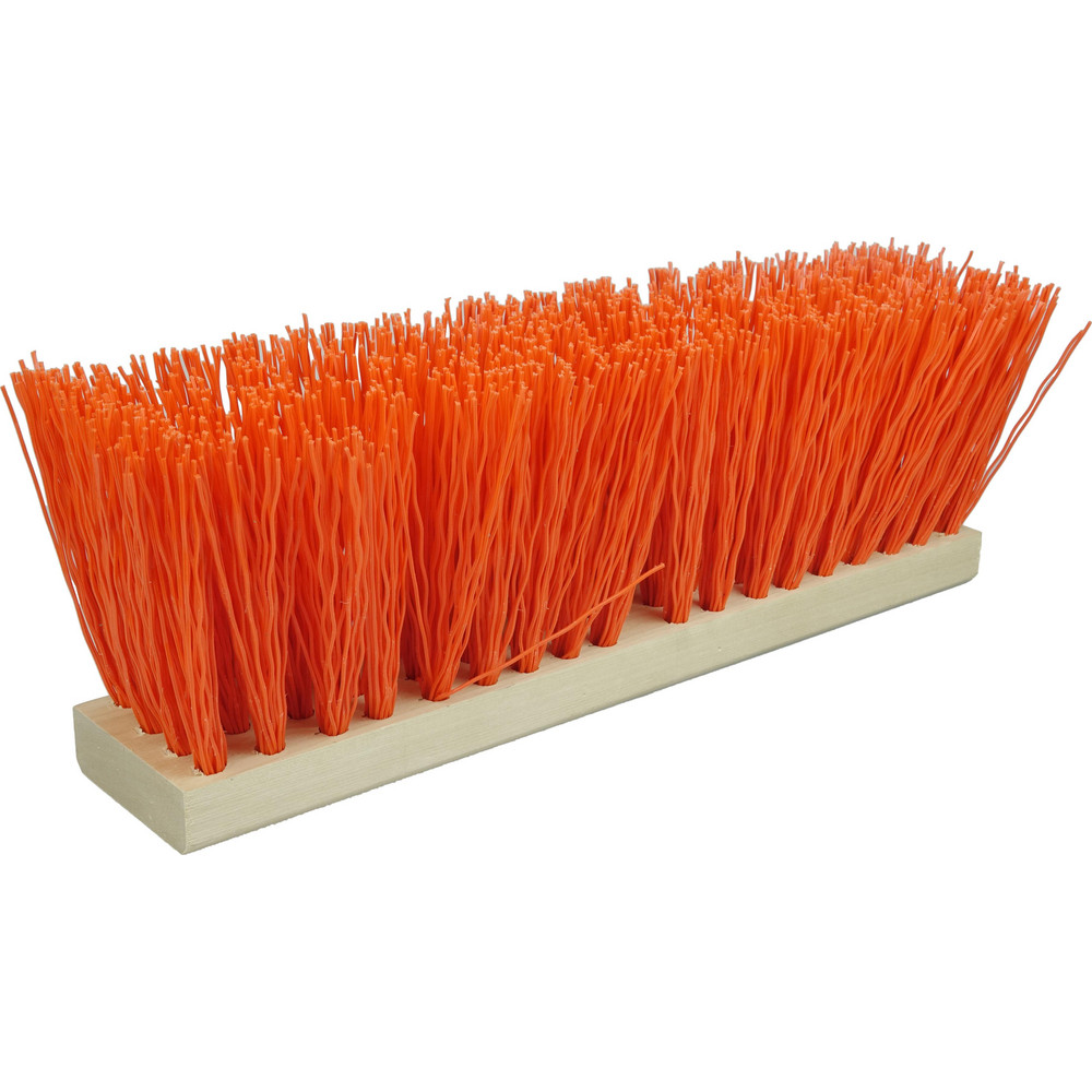 Weiler Push Broom: 16" Wide, Street Broom, Polypropylene Bristles - 70212