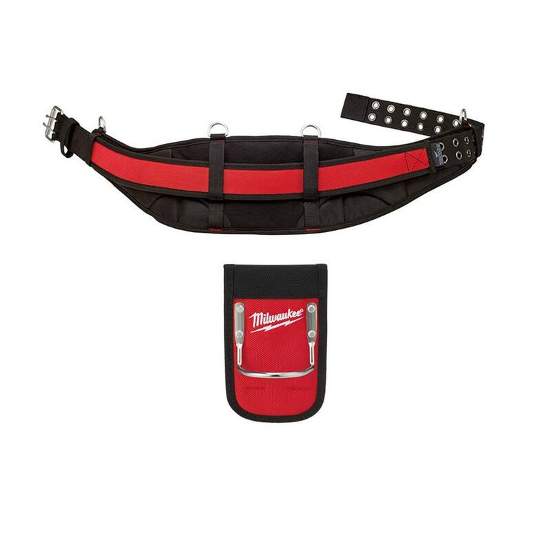 Milwaukee Padded Work Belt with 7 in. Hammer Loop (2-Piece) - 48-22-8140-48-22-8149