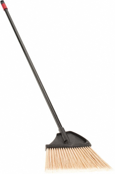 O-Cedar 13" Wide, Red Polypropylene Bristles, Metal Handle, Angled Broom - 6420
