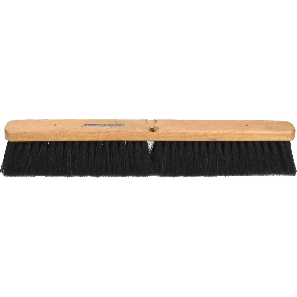 PRO-SOURCE Push Broom: 30" Wide, Horsehair Bristle - SWP30-HOR