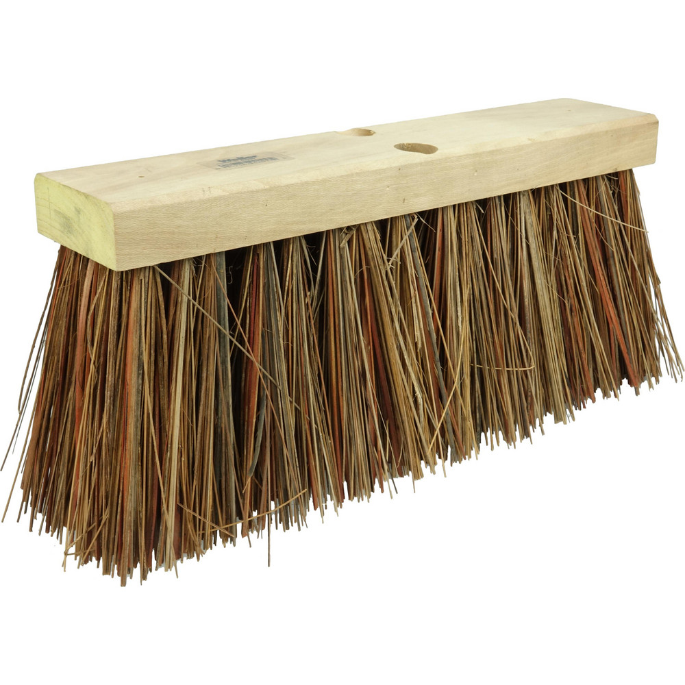 Weiler Push Broom: 16" Wide, Street Broom, Palmyra Bristles - 70208