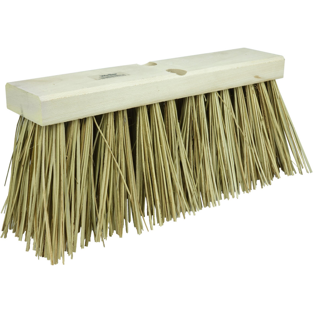 Weiler Push Broom: 16" Wide, Street Broom, Palmyra Bristles - 70208