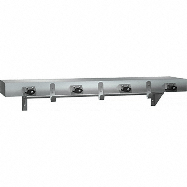 ASI-American Specialties, Inc. Mop & Broom Wall Hooks: Mop Holder, Stainless Steel, Satin - 0796-3