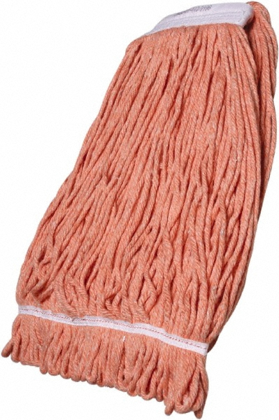 AbilityOne Wet Mop Loop: Clamp Jaw, Large, Orange Mop, Blended Fiber - 7920014409198
