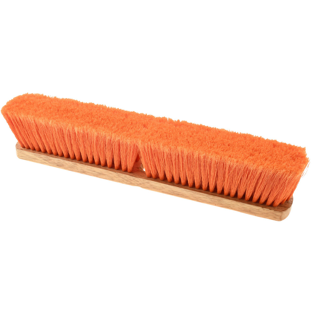 Weiler Push Broom: 24" Wide, Street Broom, Polypropylene Bristles - 42055