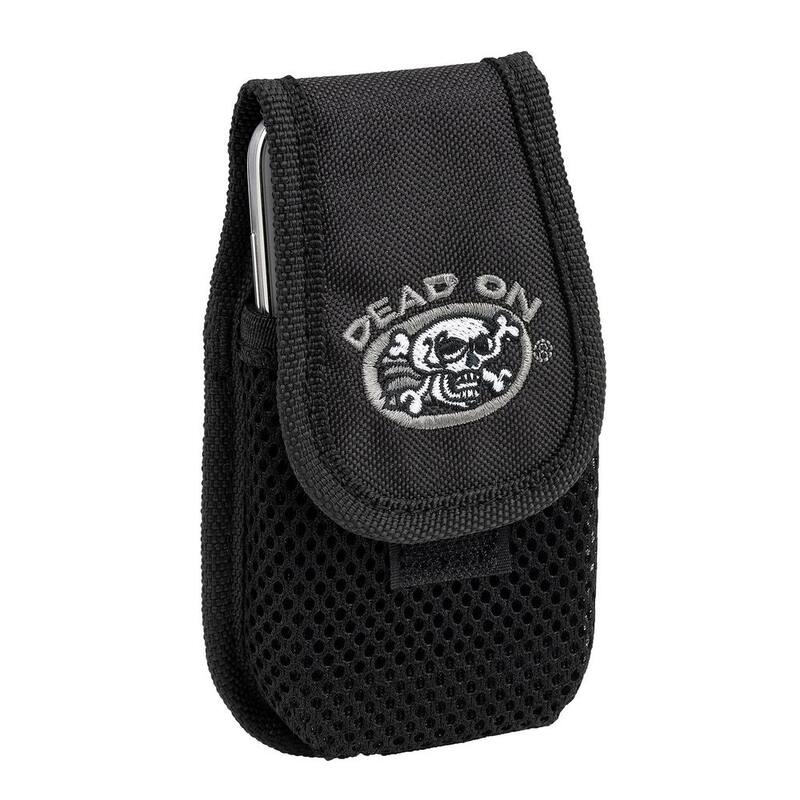 DEAD ON TOOLS Cell Punk Small Cell Phone Holder Accessory with Dual Fastening System for Tool Belt, Rig, Bag, or Belt Loops in Black - DO-400S