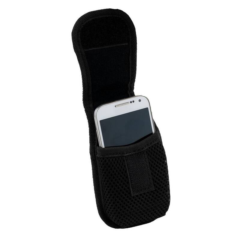 DEAD ON TOOLS Cell Punk Small Cell Phone Holder Accessory with Dual Fastening System for Tool Belt, Rig, Bag, or Belt Loops in Black - DO-400S