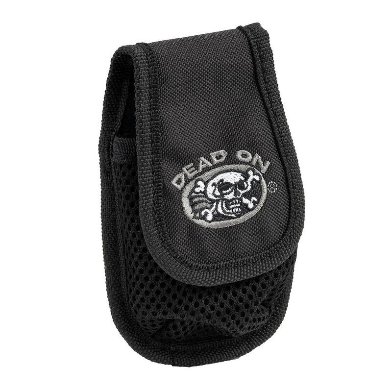 DEAD ON TOOLS Cell Punk Small Cell Phone Holder Accessory with Dual Fastening System for Tool Belt, Rig, Bag, or Belt Loops in Black - DO-400S