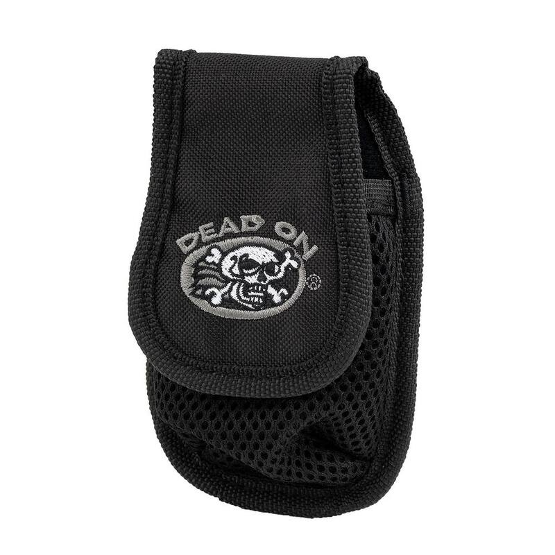 DEAD ON TOOLS Cell Punk Small Cell Phone Holder Accessory with Dual Fastening System for Tool Belt, Rig, Bag, or Belt Loops in Black - DO-400S