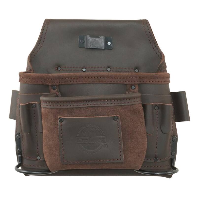 Graintex 8-Pocket Oil Tanned Leather Nail and Tool Pouch - OS2336
