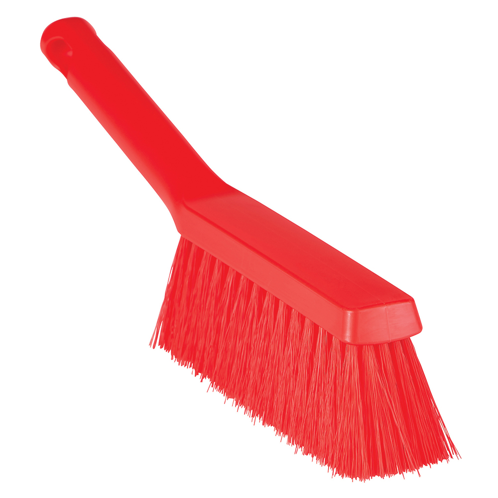Vikan ColorCore Washing Brush with Long Handle, 19.9" Stiff, Red - 410814