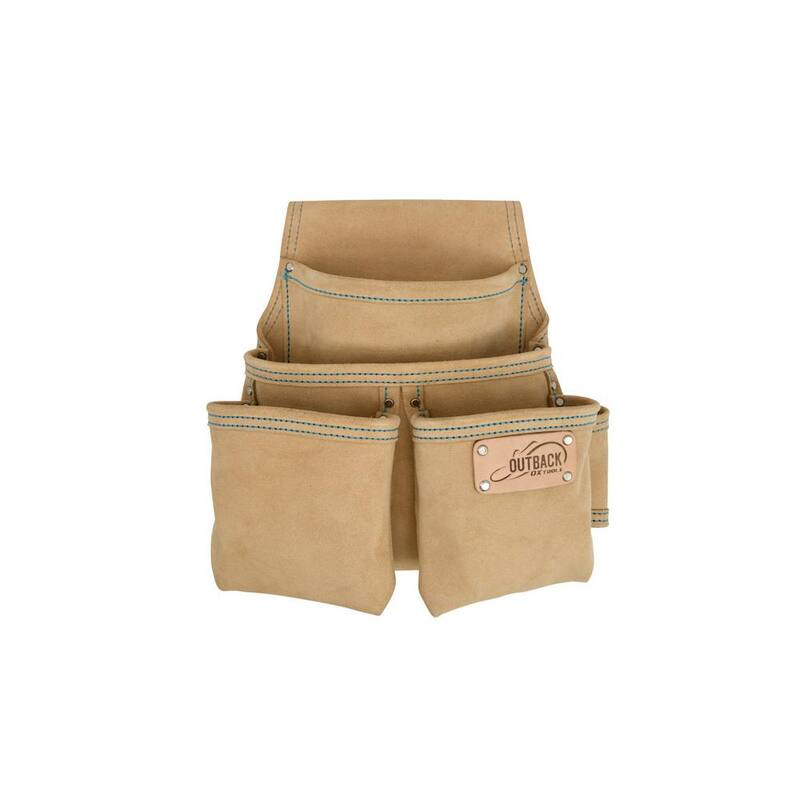 OX TOOLS Trade Suede Leather 4-Pocket Fastener Tool Pouch - OX-T264104