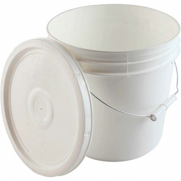Value Collection Buckets & Pails; Capacity: 3.5 gal (US); Body Material: High-Density Polyethylene; Style: Pail; Shape: Round; Color: White; Handle: Yes; Handle Material: Plastic; Height (mm): 11.11 in; Container Size Compatibility (Gal.): 3.5 gal (US); Height (Decimal Inch): 11.11 in; Style: Pail; Color: White - 35-WHT