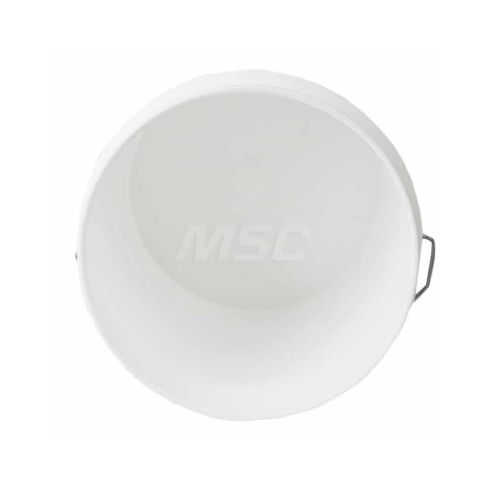 Value Collection Buckets & Pails; Capacity: 3.5 gal (US); Body Material: High-Density Polyethylene; Style: Pail; Shape: Round; Color: White; Handle: Yes; Handle Material: Plastic; Height (mm): 11.11 in; Container Size Compatibility (Gal.): 3.5 gal (US); Height (Decimal Inch): 11.11 in; Style: Pail; Color: White - 35-WHT