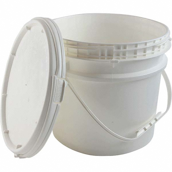 Value Collection Buckets & Pails; Capacity: 3.5 gal (US); Body Material: High-Density Polyethylene; Style: Pail; Shape: Round; Color: White; Handle: Yes; Handle Material: Plastic; Height (mm): 11.11 in; Container Size Compatibility (Gal.): 3.5 gal (US); Height (Decimal Inch): 11.11 in; Style: Pail; Color: White - 35-WHT
